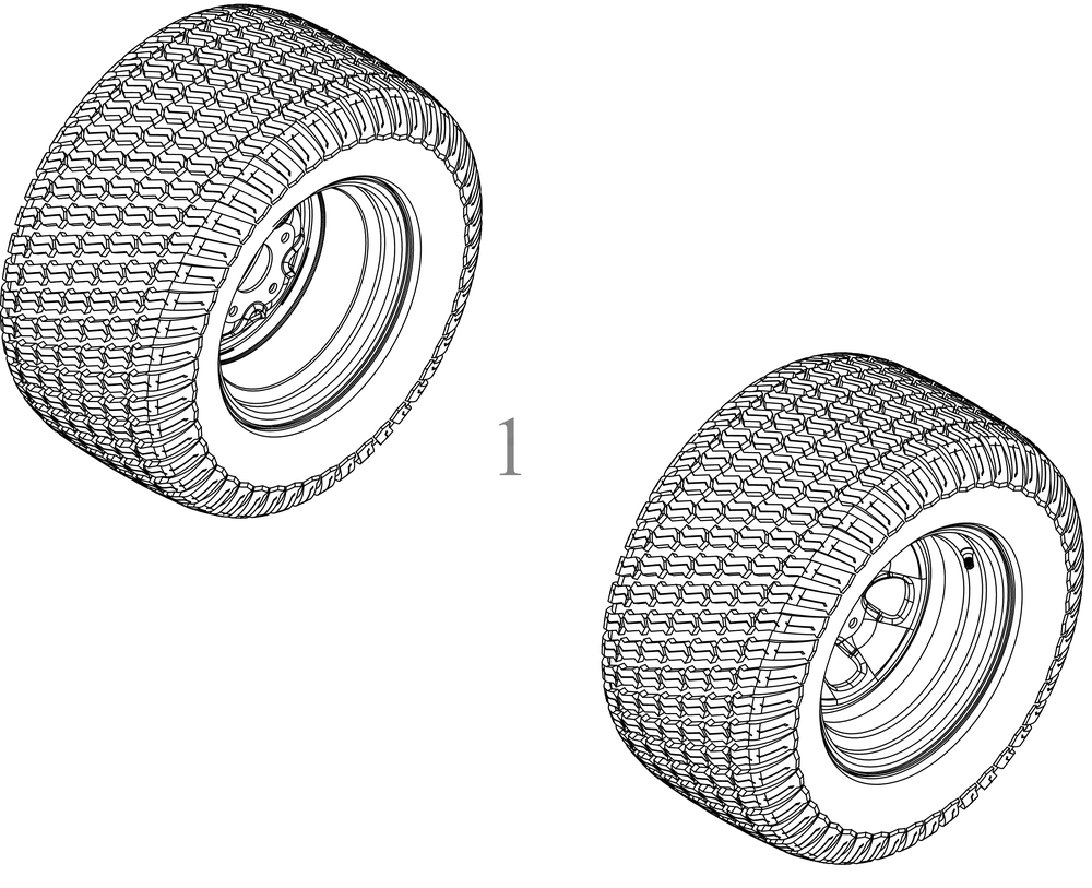 Wheels - Rear Diagram and Parts List for ZTX5-54KH (47RKAAA7A10)(2023) Cub Cadet Lawn Tractor